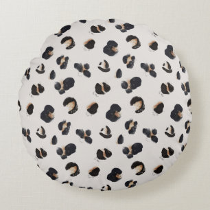 Design der Serie "Tropical Animal Print and Green" Rundes Kissen