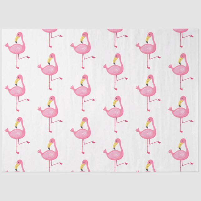 Design der Serie Tropical Flamingo 7 Seidenpapier (Vorderseite)