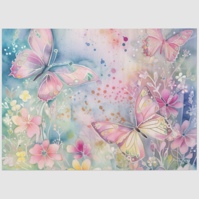 Design der Serie "Whimsical Butterfly" 10 Seidenpapier (Vorderseite)