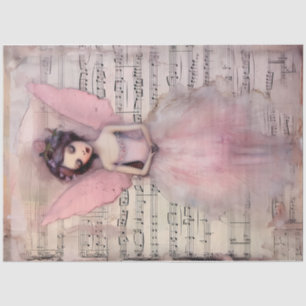 Design der Serie "Whimsical Pink Angel" #11 Seidenpapier