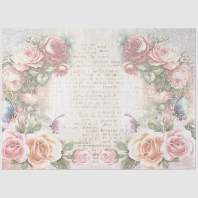Design der Shabby Chic Collage Series 2 Seidenpapier (Vorderseite)