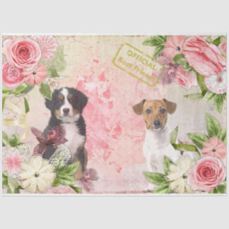 Design der Shabby Chic-Serie 15 Seidenpapier