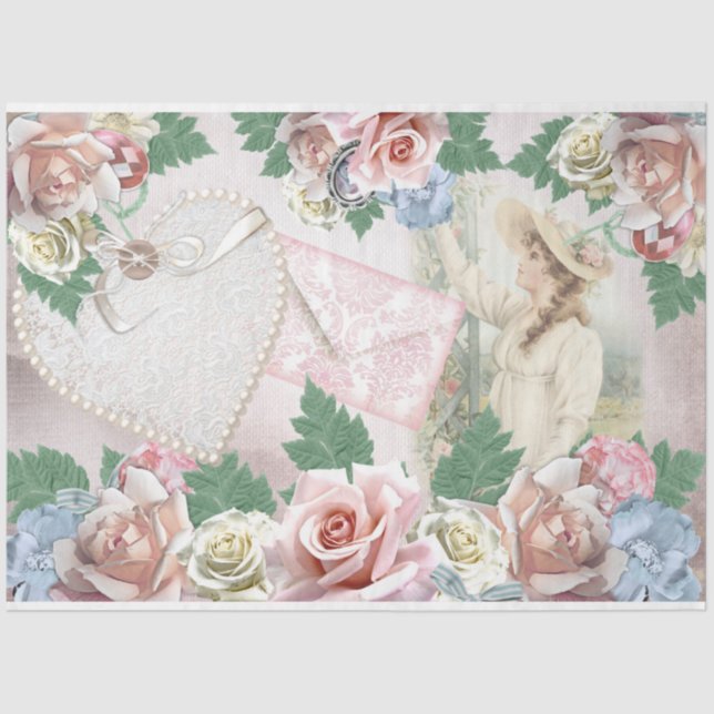 Design der Shabby Chic-Serie 22 Seidenpapier (Vorderseite)