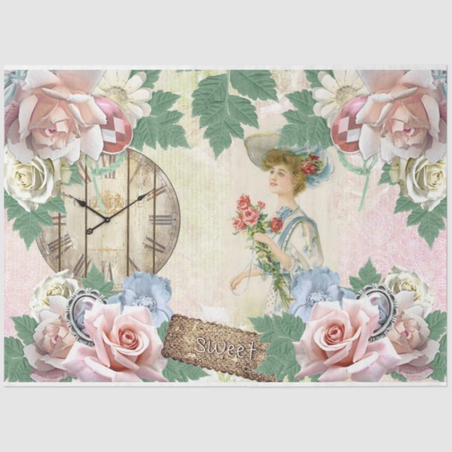 Design der Shabby Chic-Serie 23 Seidenpapier (Vorderseite)