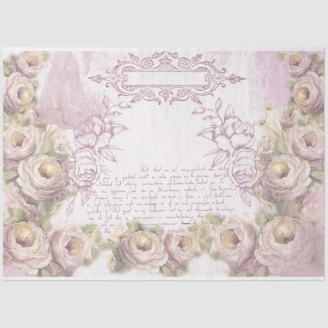 Design der Shabby Chic-Serie 36 Seidenpapier (Vorderseite)