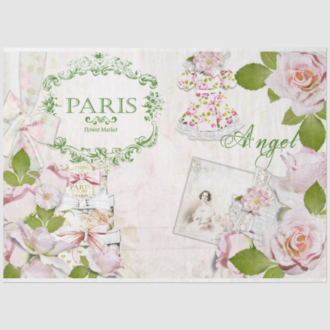 Design der Shabby Chic-Serie 44 Seidenpapier (Vorderseite)