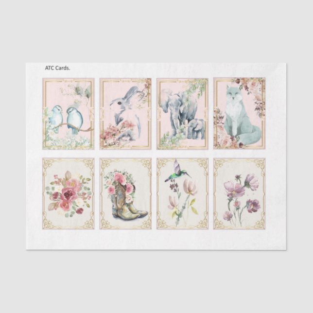 Design der Shabby Chic Writing Series 9 Seidenpapier (Vorderseite)