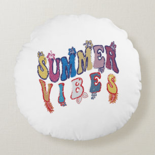 Design der Sommervibes Rundes Kissen