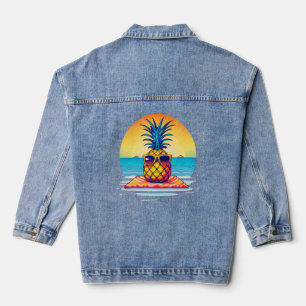 Design der Sommervibes von Ananas, Jeansjacke