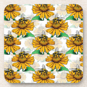 Design der Sonnenblumen-Blume Getränkeuntersetzer