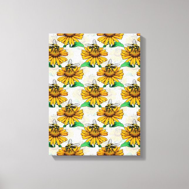 Design der Sonnenblumen-Blume Leinwanddruck (Vorderseite)