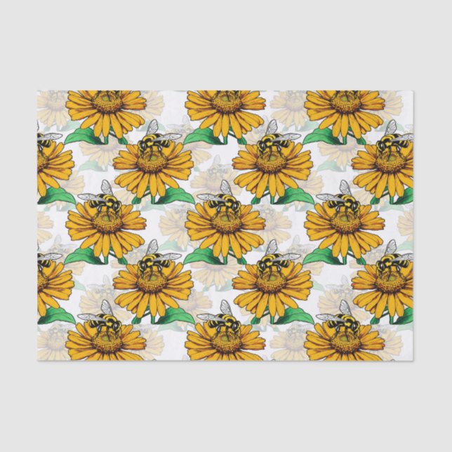Design der Sonnenblumen-Blume Seidenpapier (Vorderseite)