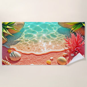 Design der sonnenverwöhnten Muscheln Strandtuch