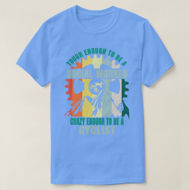 Design der Sozialarbeiter-Fahrräder T-Shirt (Design vorne)