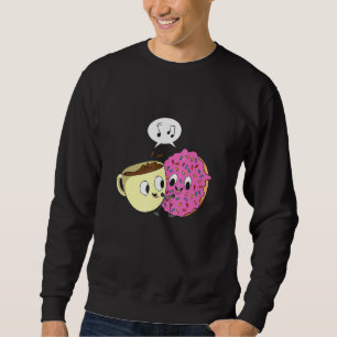 Design der sozialen Medien für einen Donut und Kaf Sweatshirt