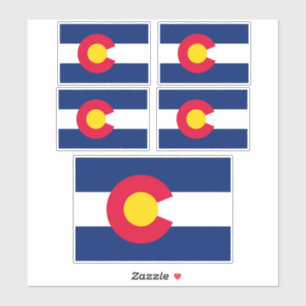 Design der Staatsflagge Colorado Aufkleber