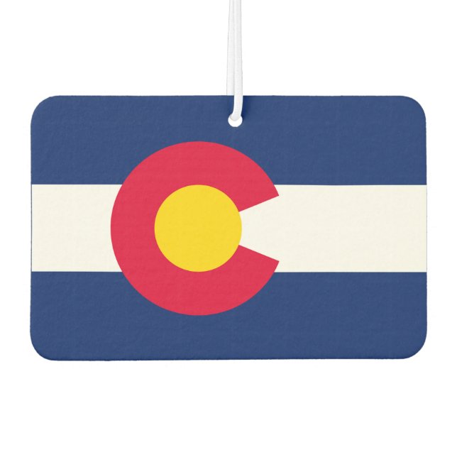 Design der Staatsflagge Colorado Autolufterfrischer (Vorderseite)
