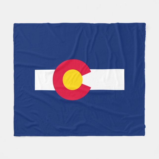 Design der Staatsflagge Colorado Fleecedecke (Vorderseite (Horizontal))