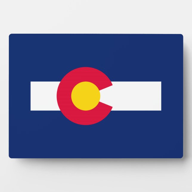 Design der Staatsflagge Colorado Fotoplatte (Vorderseite)