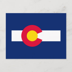 Design der Staatsflagge Colorado Postkarte