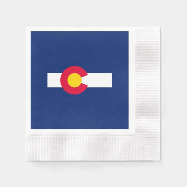 Design der Staatsflagge Colorado Serviette (Vorderseite)