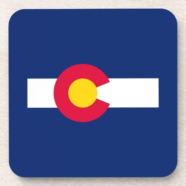 Design der Staatsflagge Colorado Untersetzer (Vorderseite)