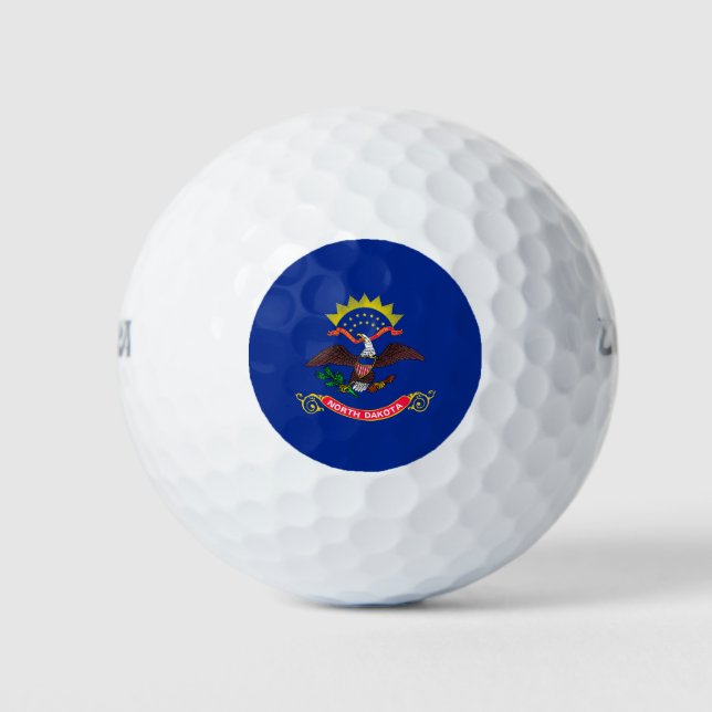 Design der Staatsflagge Nord-Dakota Golfball (Vorderseite)