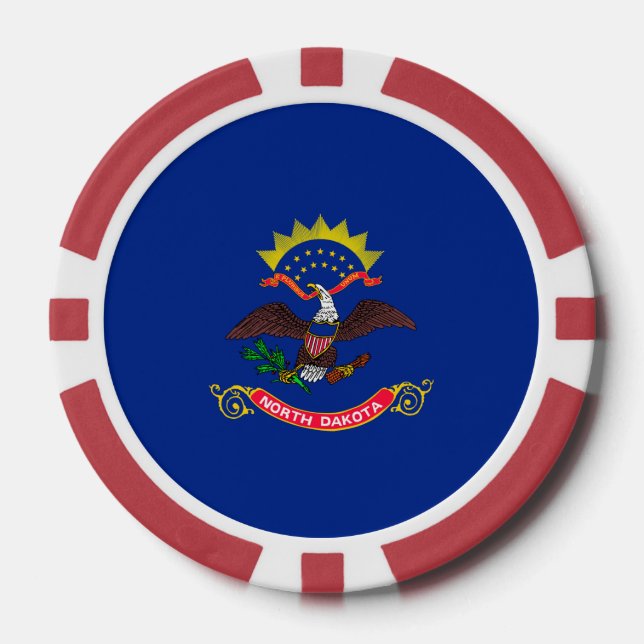 Design der Staatsflagge Nord-Dakota Pokerchips (Vorderseite)