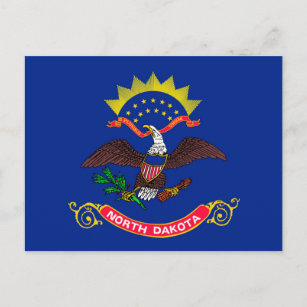Design der Staatsflagge Nord-Dakota Postkarte