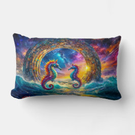 Design der StarGate-Seepferde von Rich AMeN Gill Lendenkissen