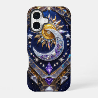 Design der strahlenden Sonne und des Mondes iPhone 16 Hülle