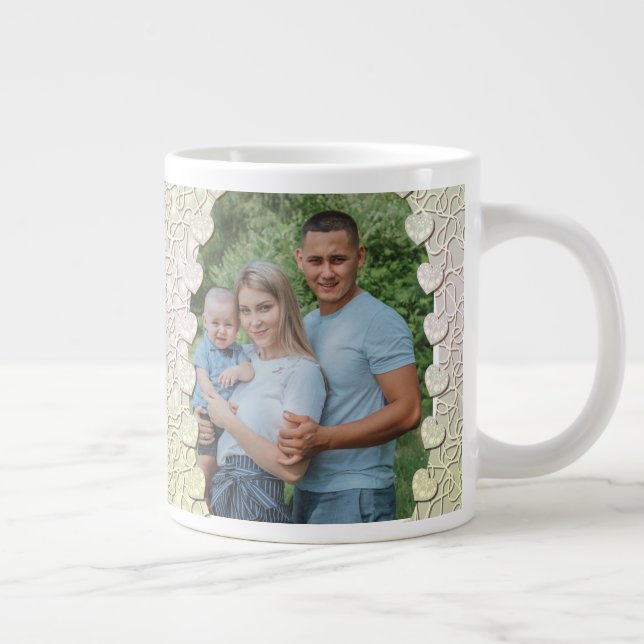 Design der Tasse für personalisierte Glitzer Foto (Rechts)
