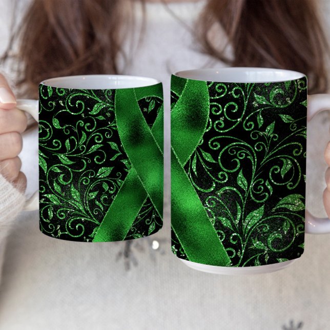 Design der Tasse "Green Awareness Ribbon" (Von Creator hochgeladen)
