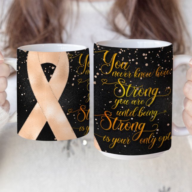 Design der Tasse Peach Awareness Ribbon (Von Creator hochgeladen)