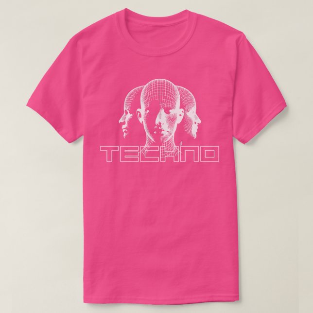 Design der Techno-Köpfe T-Shirt (Design vorne)