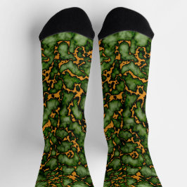 Design der Textur aus Grand Moss Green und Gold-Ma Socken