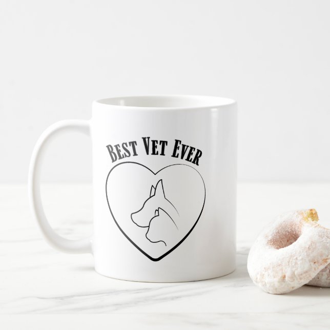 Design der Tierpflege des Tierarztes Kaffeetasse (Mit Donut)