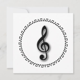Design der Treble Clef-Musiknote Einladung