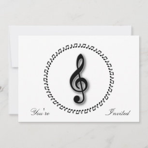 Design der Treble Clef-Musiknote Einladung