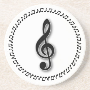 Design der Treble Clef-Musiknote Getränkeuntersetzer