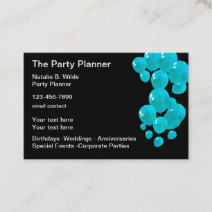 Design der trendy Party Planner Business Card Visitenkarte