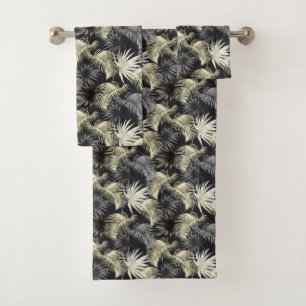 Design der tropischen Animal Print & Greenery Seri Badhandtuch Set