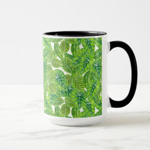 Design der tropischen Blätter in Aquarellen Tasse