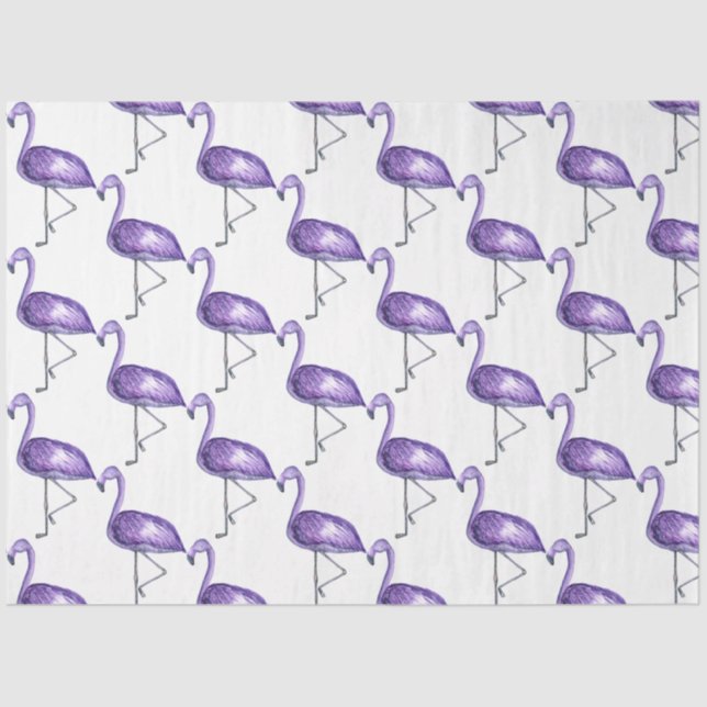 Design der tropischen Flamingo-Serie 10 Seidenpapier (Vorderseite)