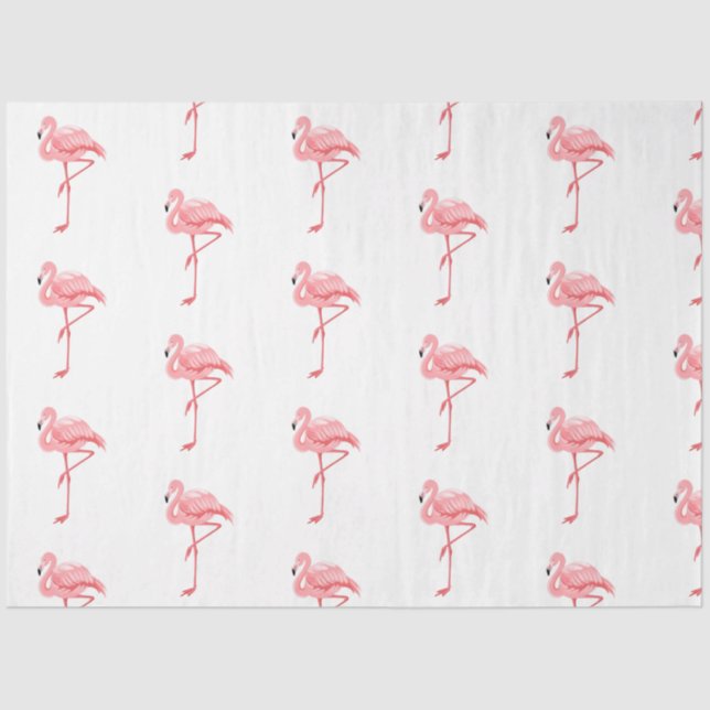 Design der tropischen Flamingo-Serie 16 Seidenpapier (Vorderseite)