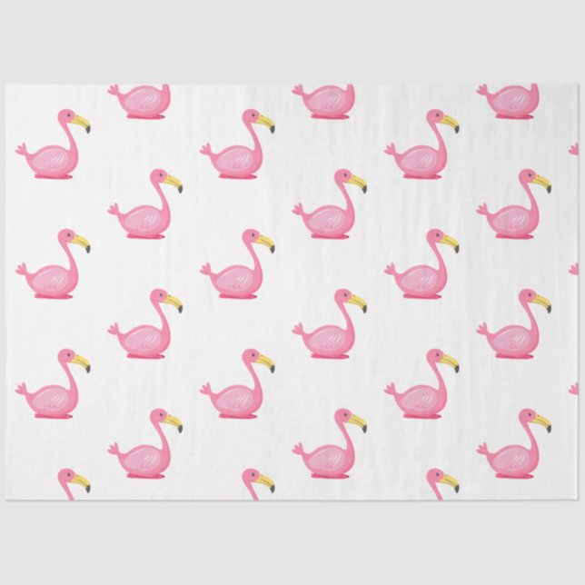 Design der tropischen Flamingo-Serie 6 Seidenpapier (Vorderseite)
