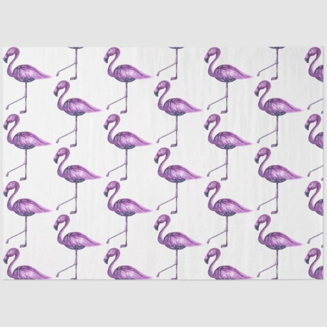 Design der tropischen Flamingo-Serie 9 Seidenpapier (Vorderseite)