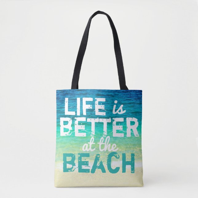 Design der tropischen Strandtasche (Vorderseite)