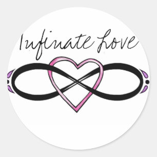 Design der unendlichen Liebe Runder Aufkleber