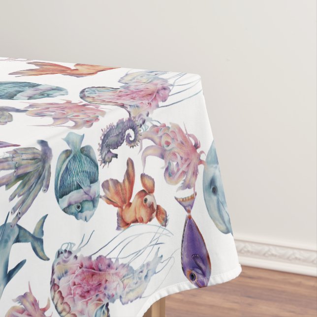 Design der Unterwasserfarben-Reihe 2 Tischdecke (Beispiel)